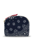 Mini Zipped pouch - HEART - Navy / Real Red