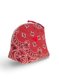 Mini Zipped pouch - HEART - Vintage Red / Real Red