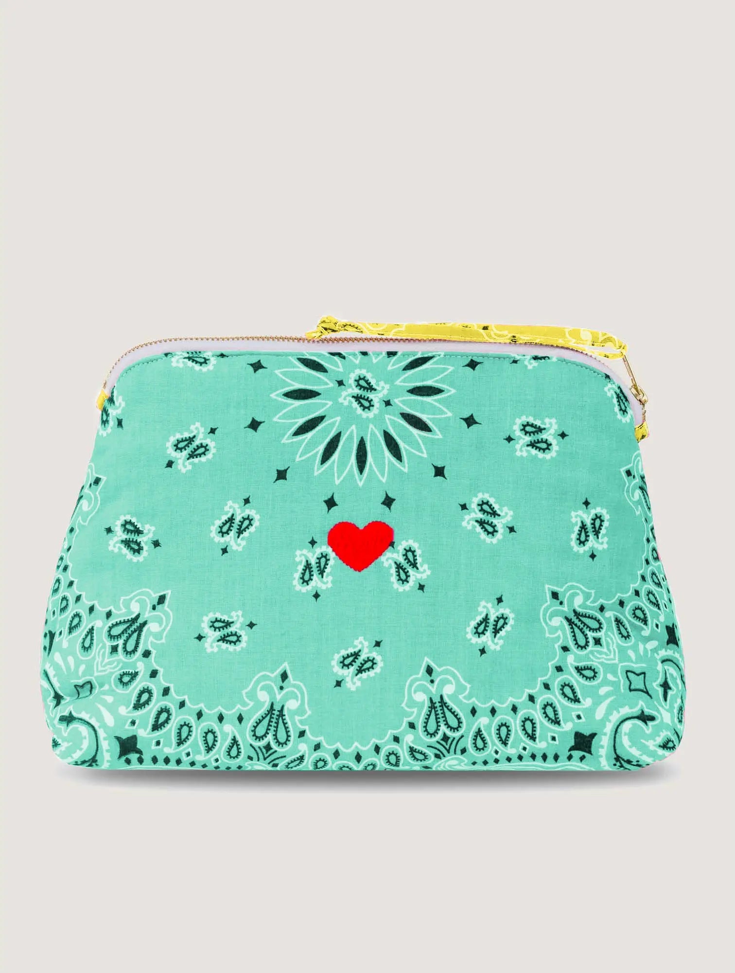 Trousse de Toilette - COEUR - Mint / Pale Yellow
