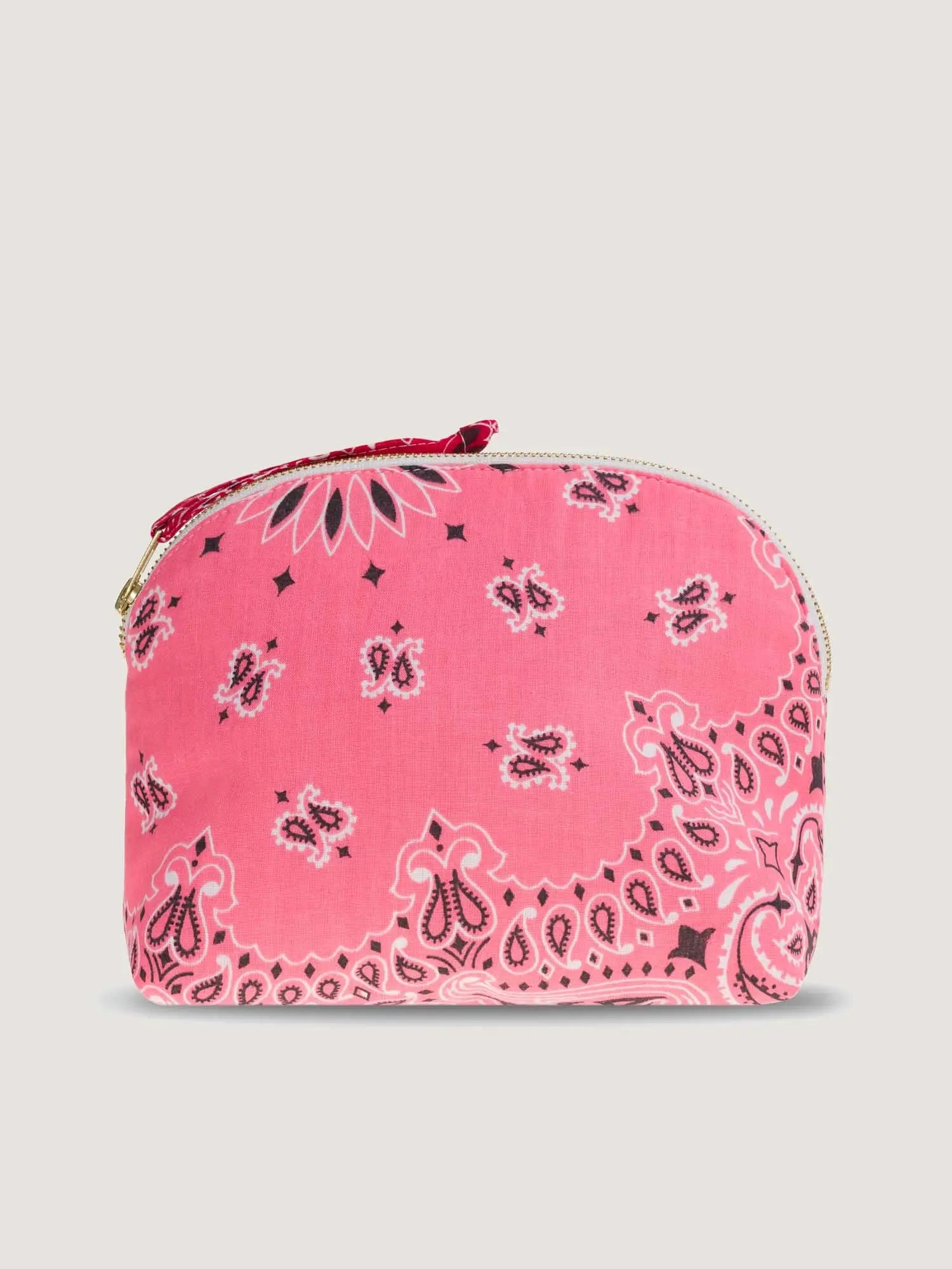 Small Toiletry Bag - HEART - Strawberry Pink / Real Red