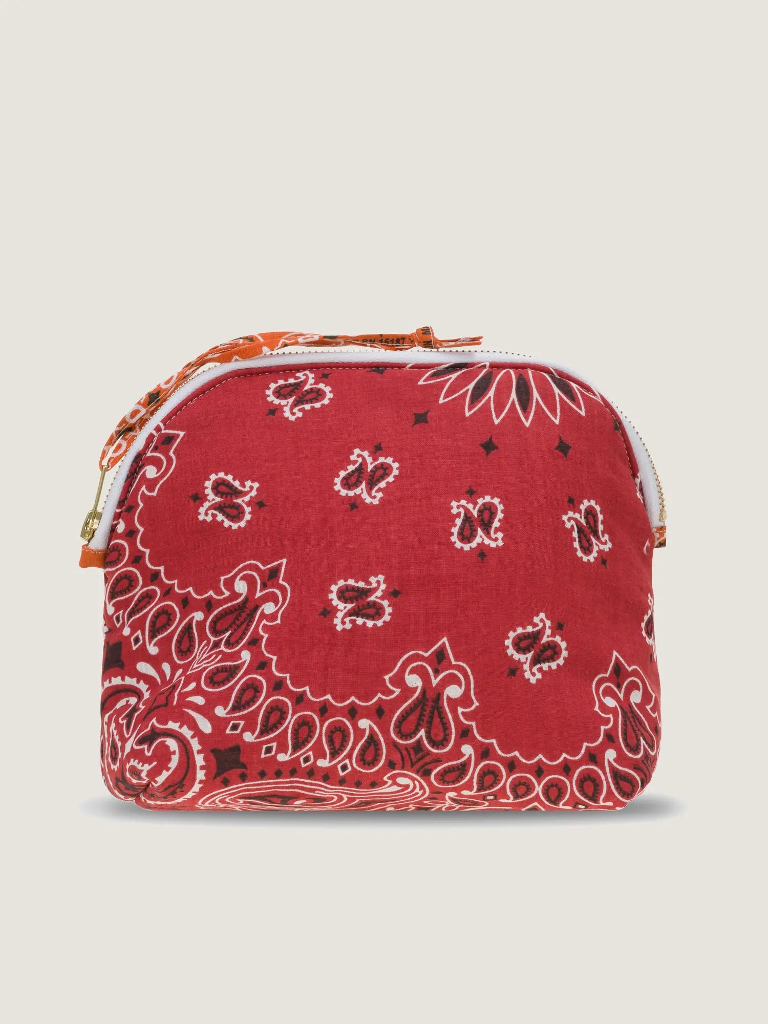 Small Toiletry Bag - HEART - Vintage Red / Burnt Orange