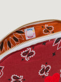Small Toiletry Bag - HEART - Vintage Red / Burnt Orange