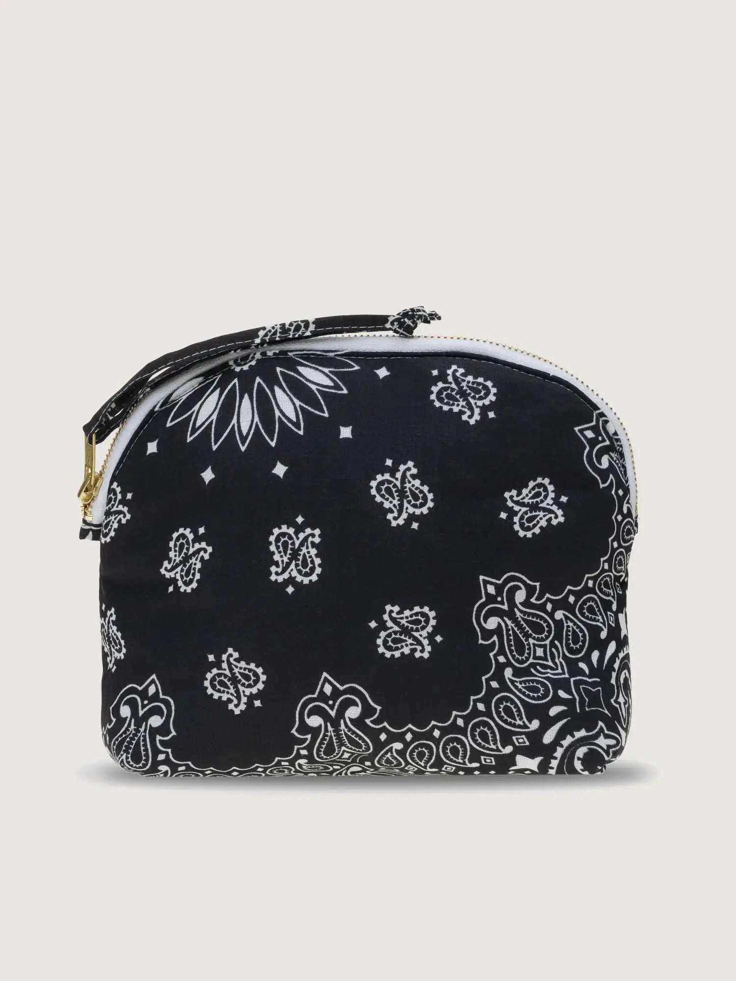 Small Toiletry Bag - HAPPY FACE - All Black