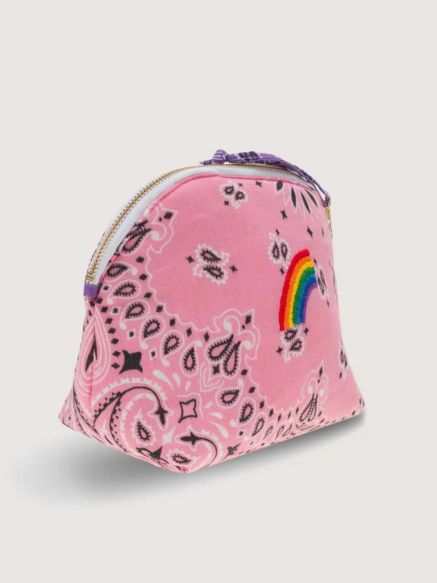 Small Toiletry Bag - RAINBOW - Pale Pink / Lilac
