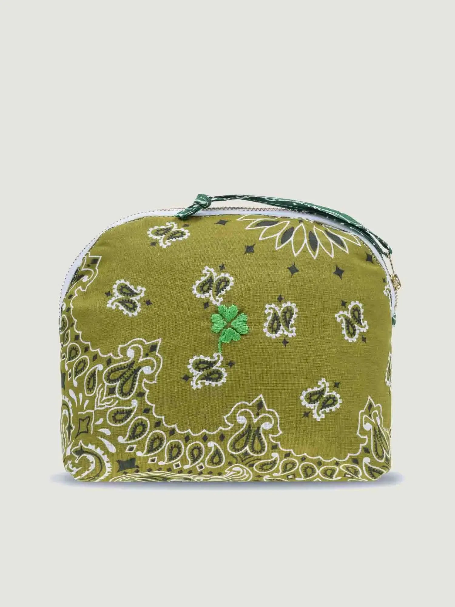 Trousse de Toilette Mini - TRÈFLE - Bronze / Vert Week-end