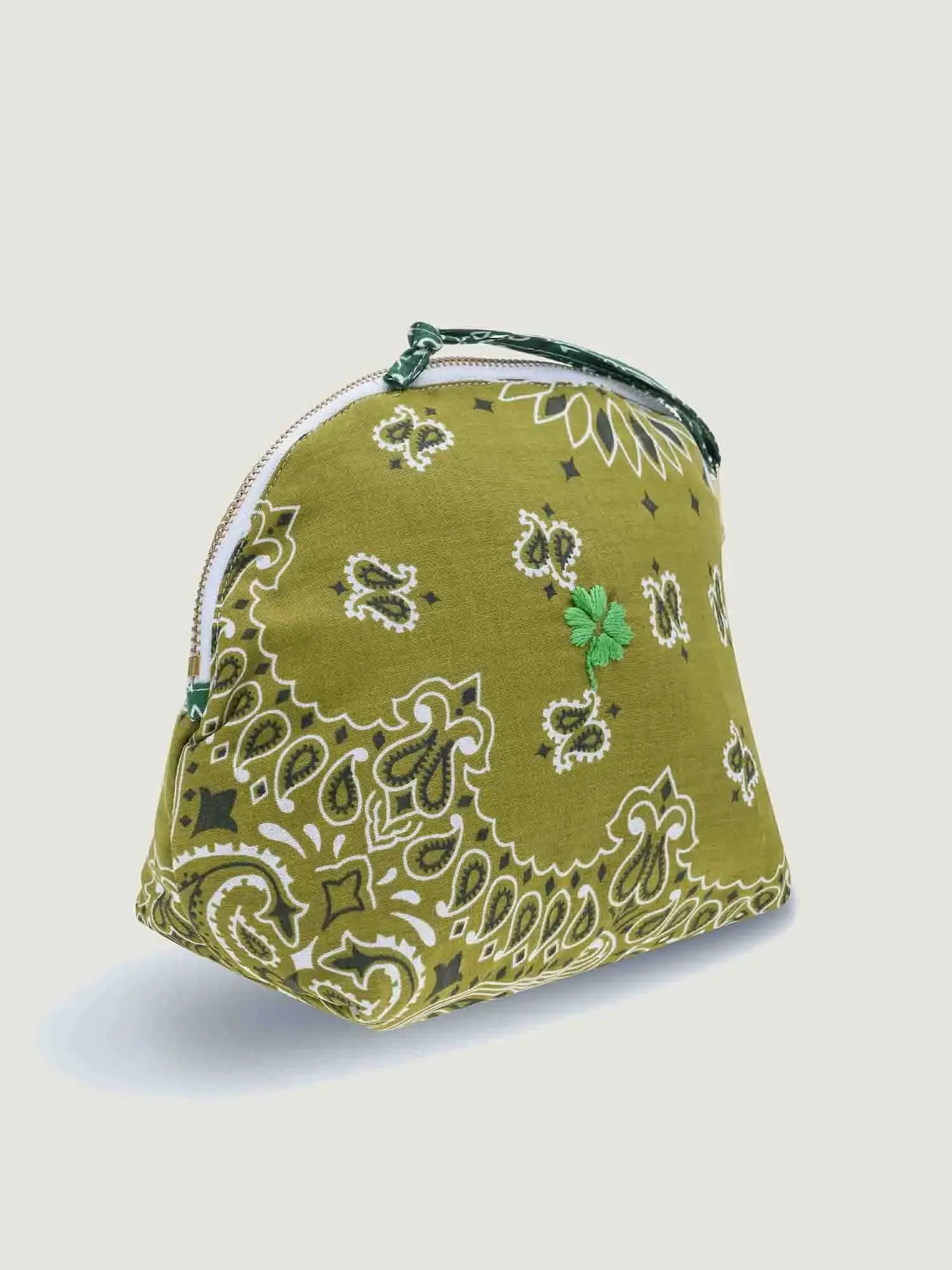 Trousse de Toilette Mini - TRÈFLE - Bronze / Vert Week-end