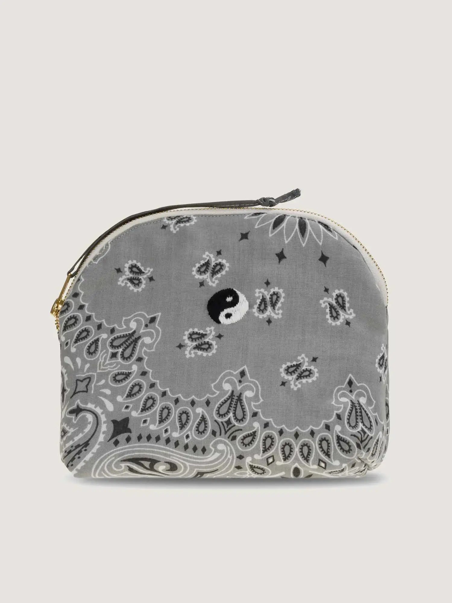 Small Toiletry Bag - YIN & YANG - Pale Grey / Dark Grey