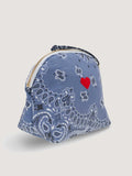 Small Toiletry Bag - HEART - Chambray / Navy
