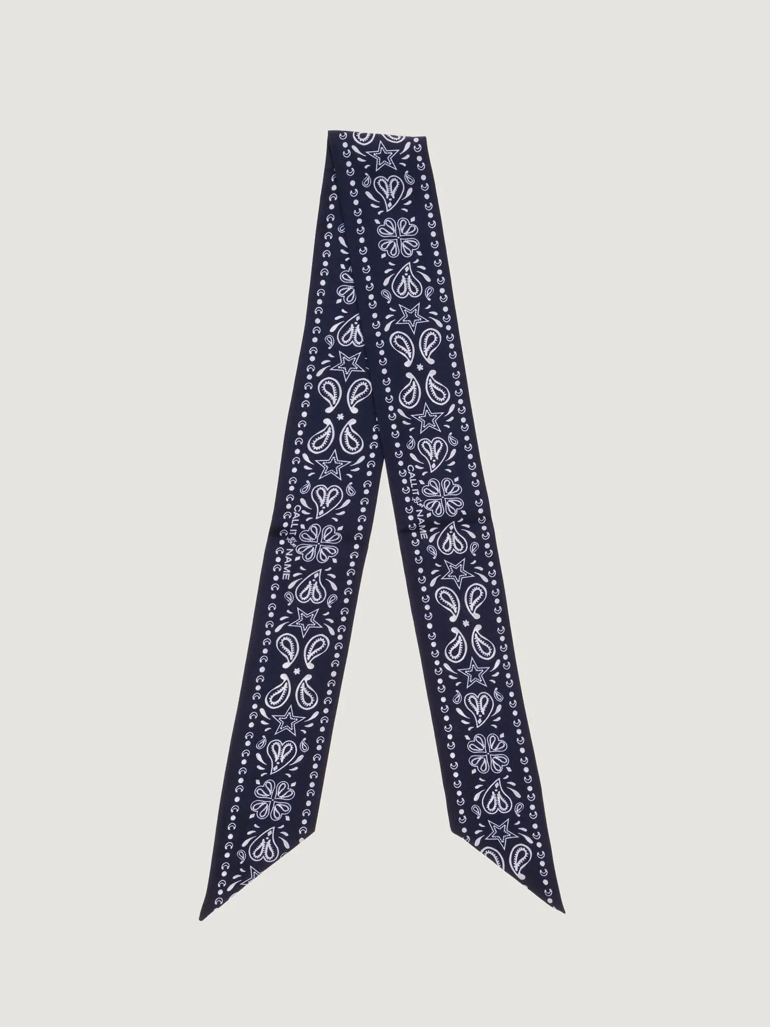 Mini Silk Scarf - Navy