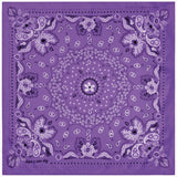 Bandana en Soie - VIOLET - Grand Modèle