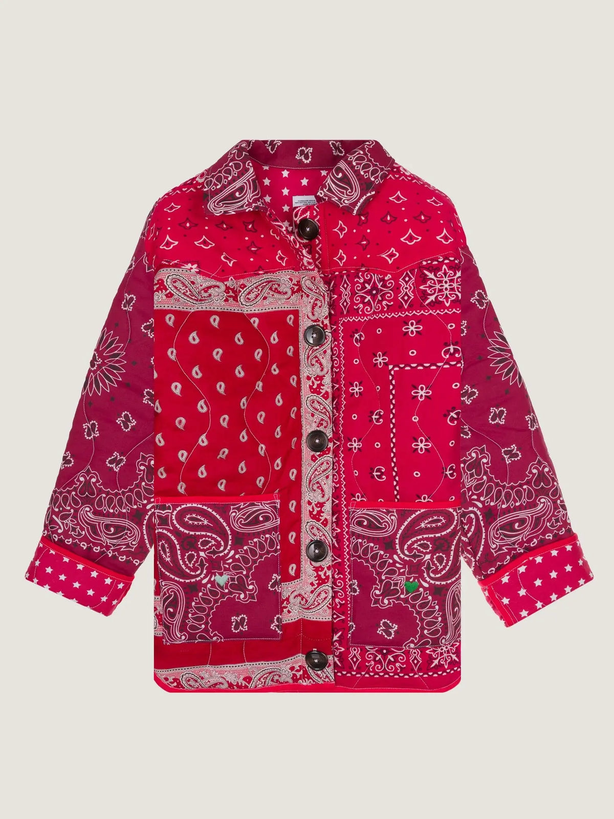Buttoned Jacket - 801 - Shades of Red - S