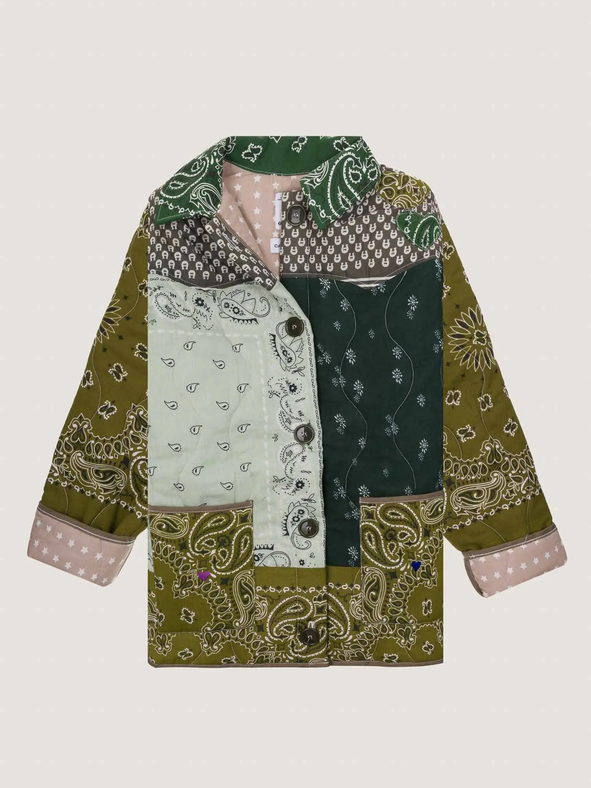 Veste Boutonnée - 830 - Shades of Green - L