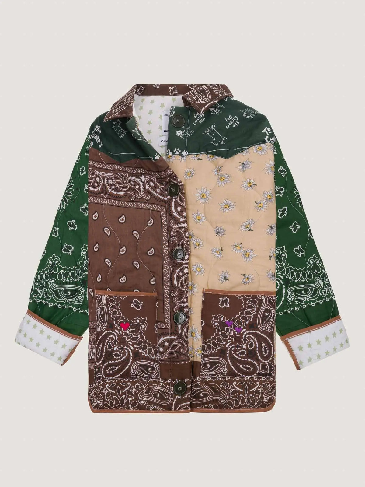 Buttoned Jacket - 845 - Shades of Green - M