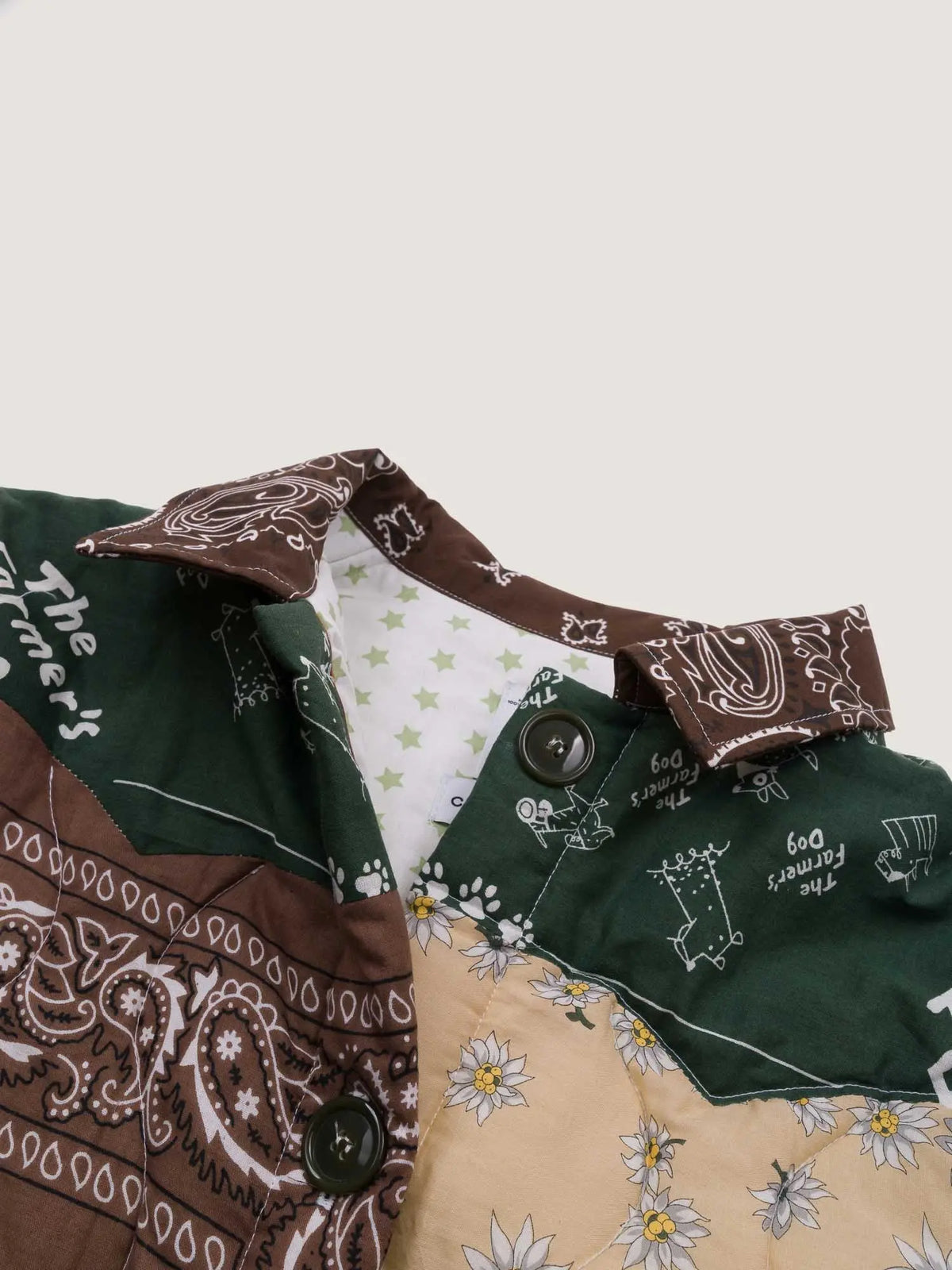 Buttoned Jacket - 845 - Shades of Green - M