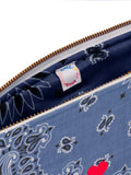 Zipped Pouch - HEART - Chambray / Navy