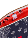 Zipped Pouch - HEART - Navy / Real Red