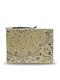 Pochette Zippée Matelassée - TRÈFLE - Beige / Vert Week-end