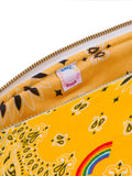 Zipped Pouch - RAINBOW - All Gold Yellow