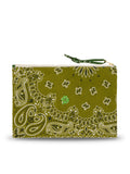 Zipped pouch - CLOVER - Bronze / Weekend Green