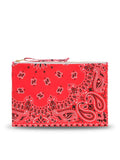 Zipped pouch - CLOVER PALM TREE HEART - Honey suckle / Pale pink