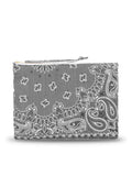 Quilted Zipped Pouch - YIN & YANG - Pale Grey / Dark Grey