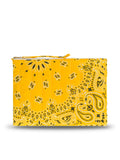 Quilted Zipped Pouch - RAINBOW - All Gold Yellow