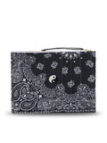 Zipped Quilted Pouch - YIN & YANG - All Black