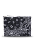 Quilted Zipped Pouch - YIN & YANG - All Black