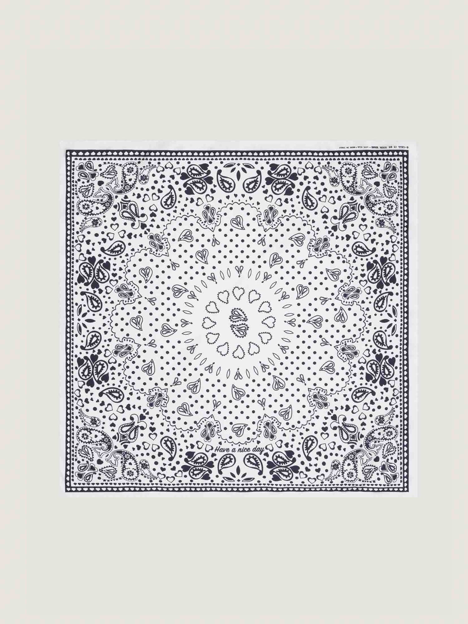 Bandana en Soie - BLANC MI COLAZON - Petit Modèle