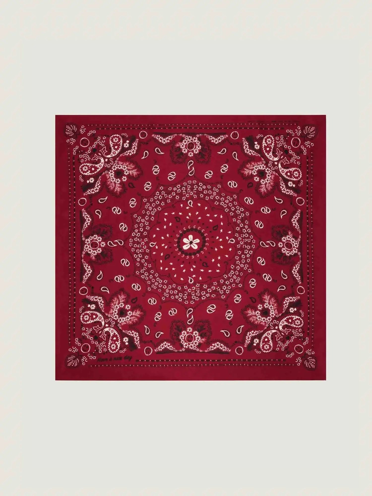 Silk Bandana - BURGUNDY - Small Model