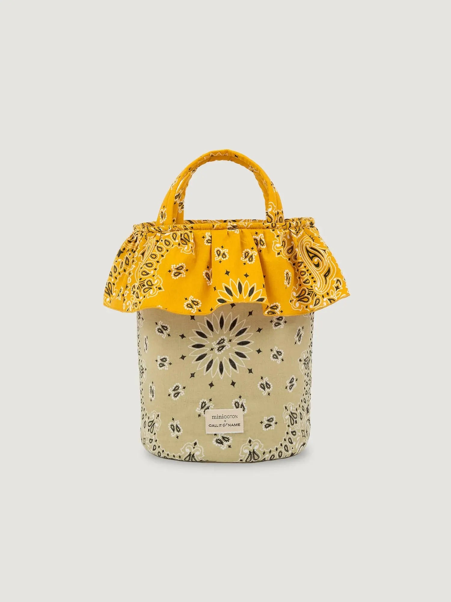 Sac Basket - Minicoton - Beige / Moutarde