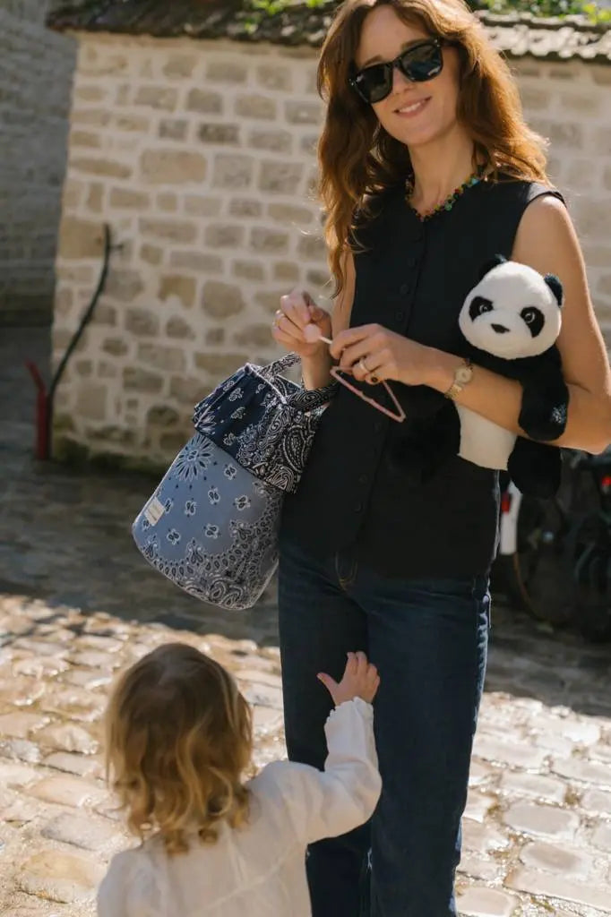 Sac basket - Minicoton - Chambray / Navy
