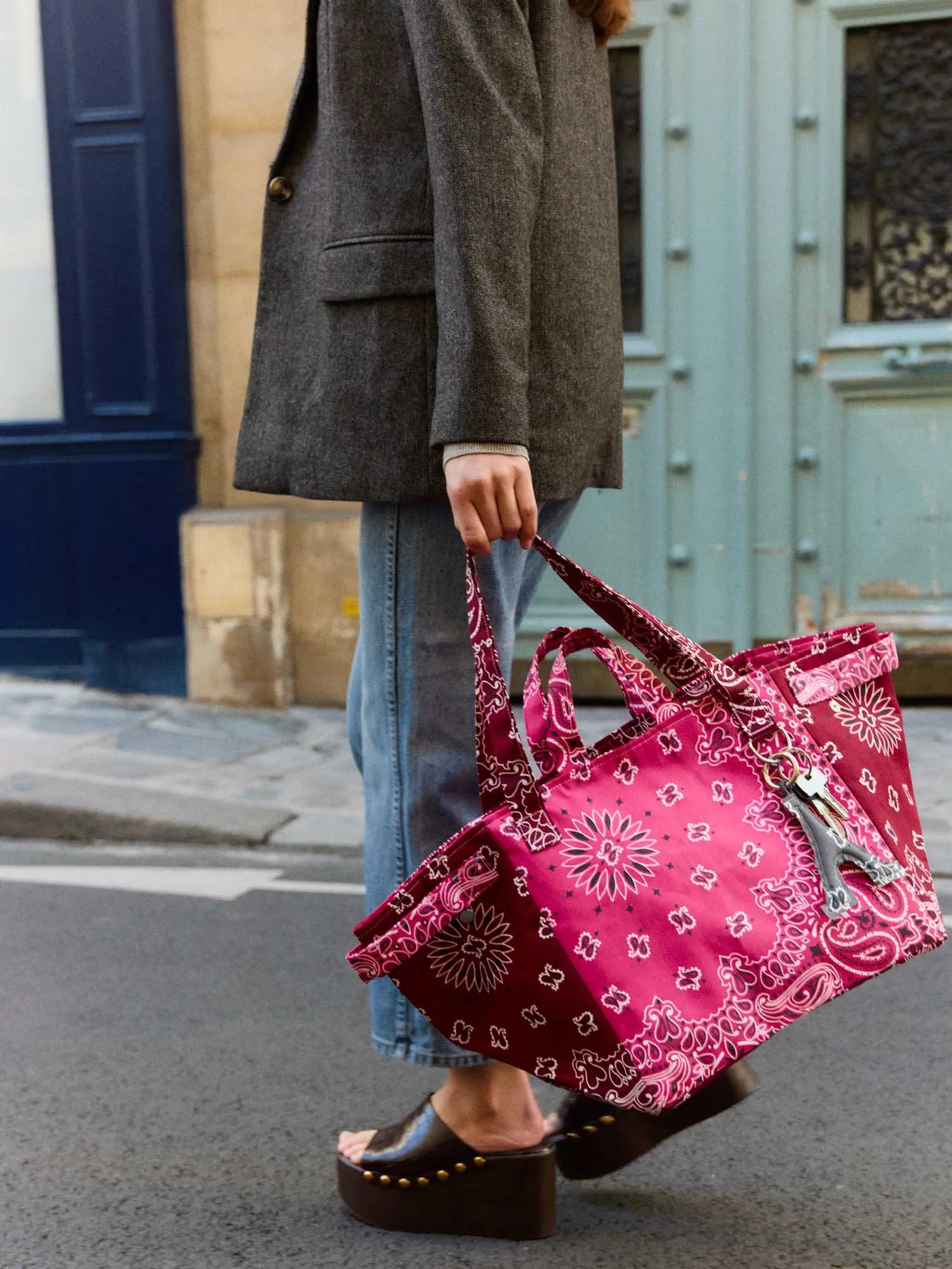Trapeze bag - Fuchsia / Burgundy