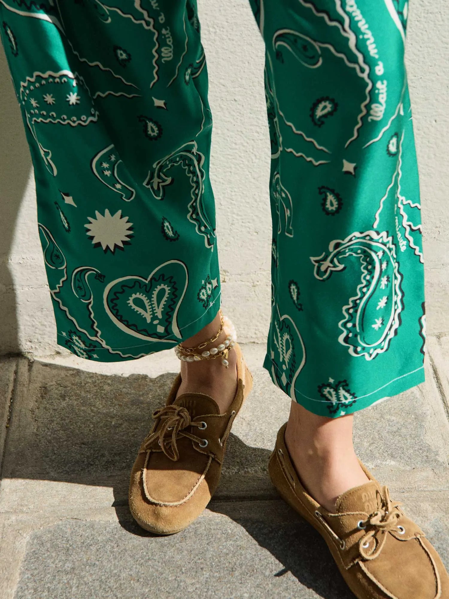 Silk trousers - WESTERN - Navy