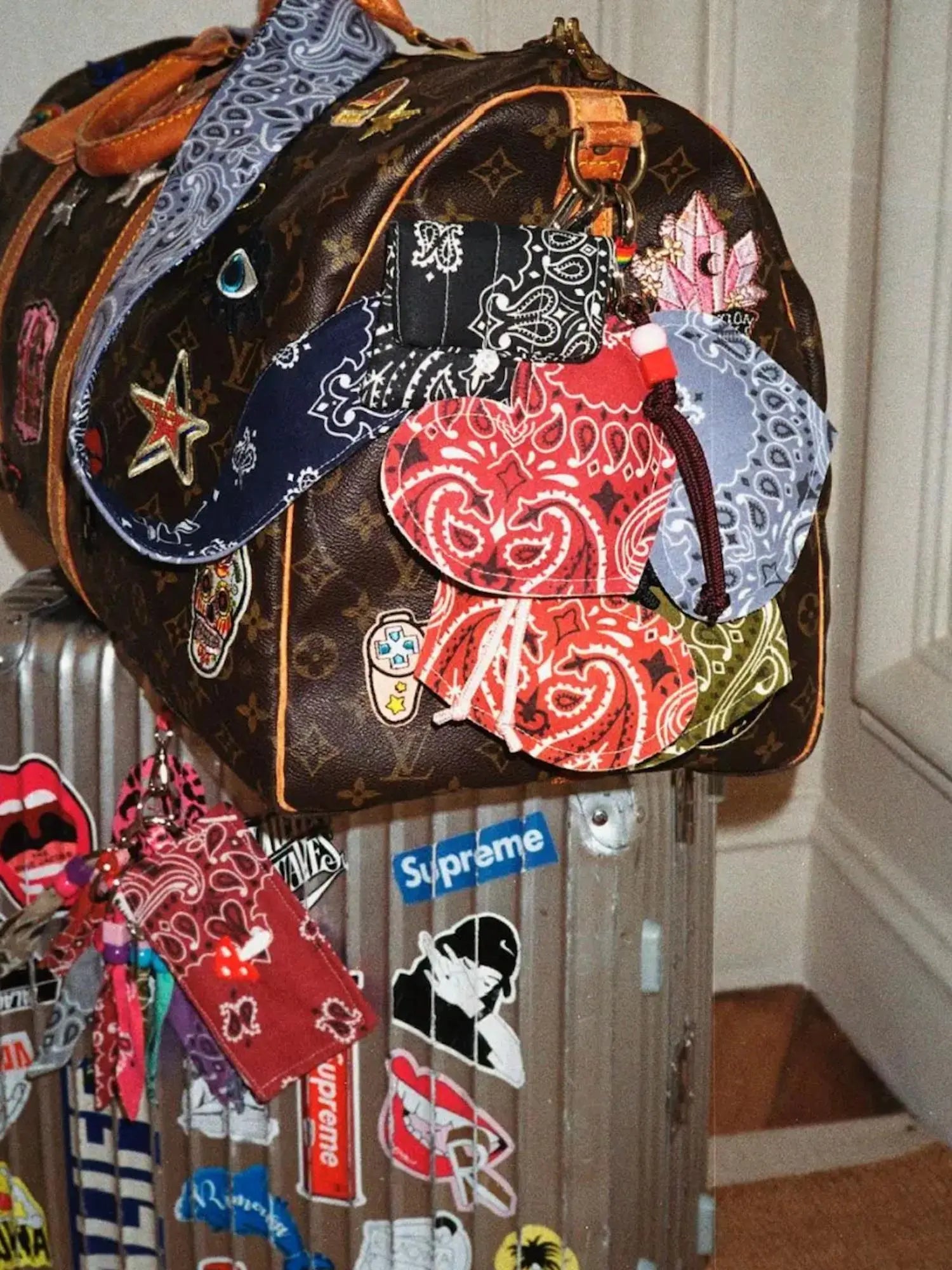 Porte-Clés - COEUR - Vintage Red / Pale Pink