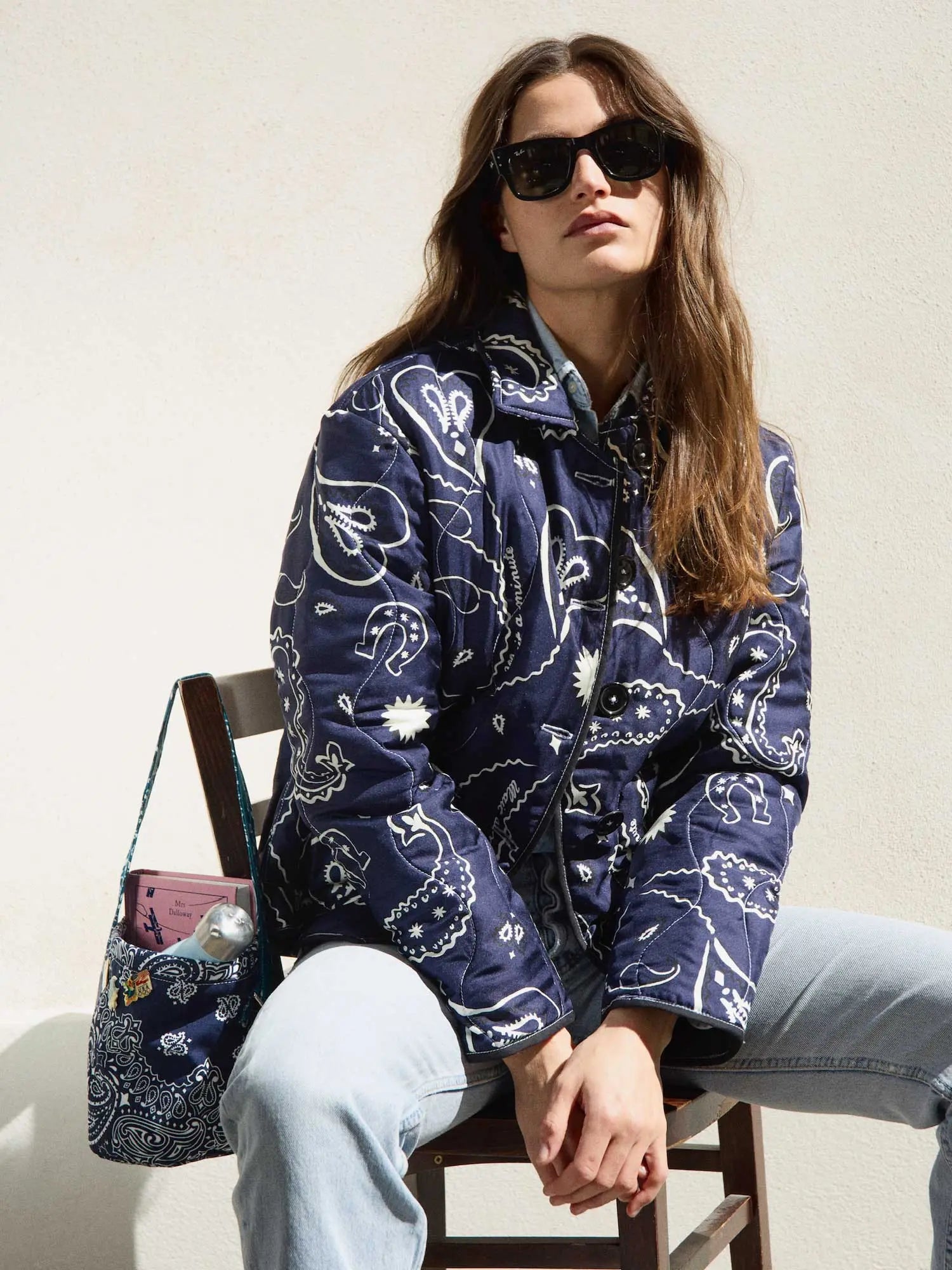 Veste en Soie - HOWDY - Navy