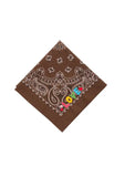 Bandana - Petite Broderie - LOVE - Marron