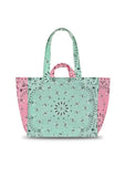 Moyen cabas - COEURS - Mint / Pale Pink