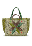 Quilted Maxi Cabas Tote - PATCHWORK - Beige / Bronze