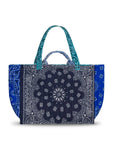 Quilted Maxi Cabas Tote - PATCHWORK - Navy / Colorblock