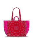 Medium Cabas Tote - HEARTS - Real Red / Flashing Pink