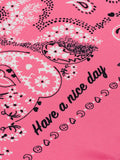 Silk Bandana - PINK - Large Size