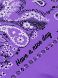 Silk Bandana Purple - Big Size