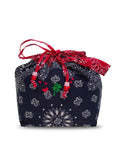 Maxi bucket bag - Coeurs Trèfle - Navy Real Red - Call It By Your Name