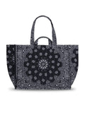 Quilted Maxi Cabas - LOVE - All Black 