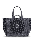 Quilted Maxi Cabas Tote - HOLIDAYS - All Black