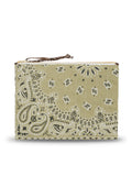 Quilted Zipped Pouch - PATCHWORK - Beige / Colorblock