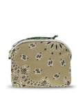 Mini Zipped pouch - CLOVER - Beige / Green Week-end