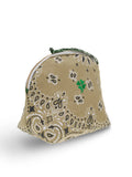 Mini Zipped pouch - CLOVER - Beige / Green Week-end