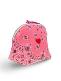 Small Toilet Bag - HEART - Strawberry Pink / Fuchsia
